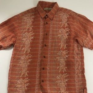 Tommy Bahama Hawaiian Shirt Size Large Silk Camp